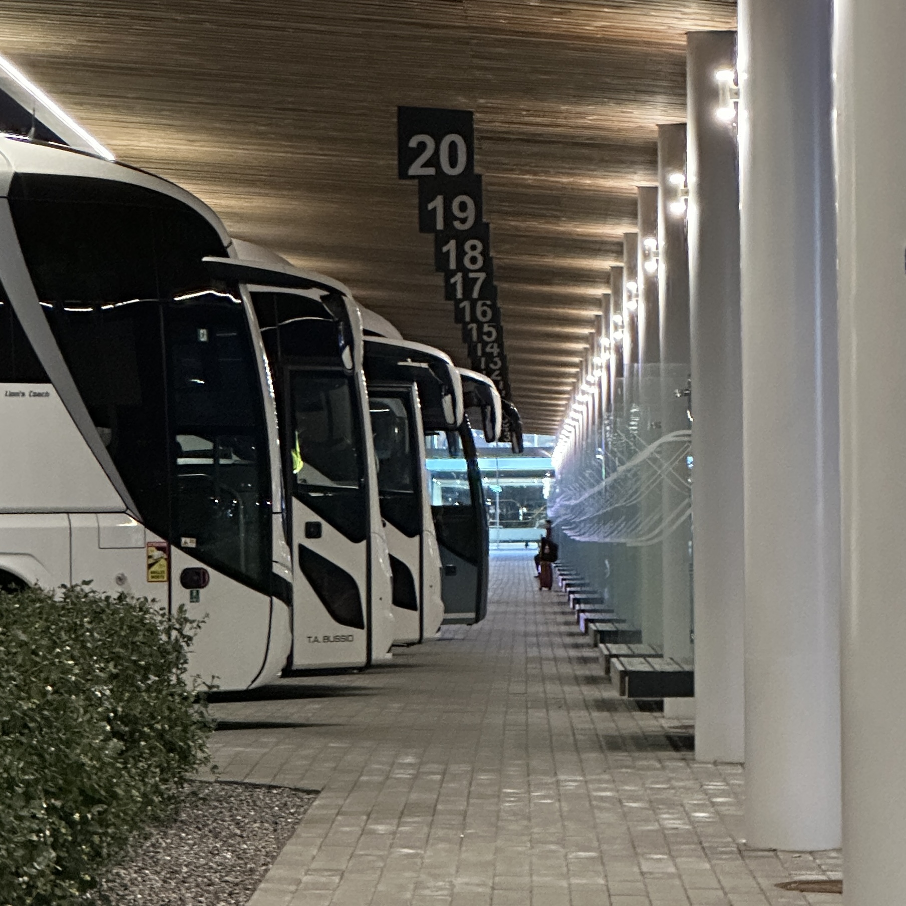 Bussipeatus numbritega bussidele.